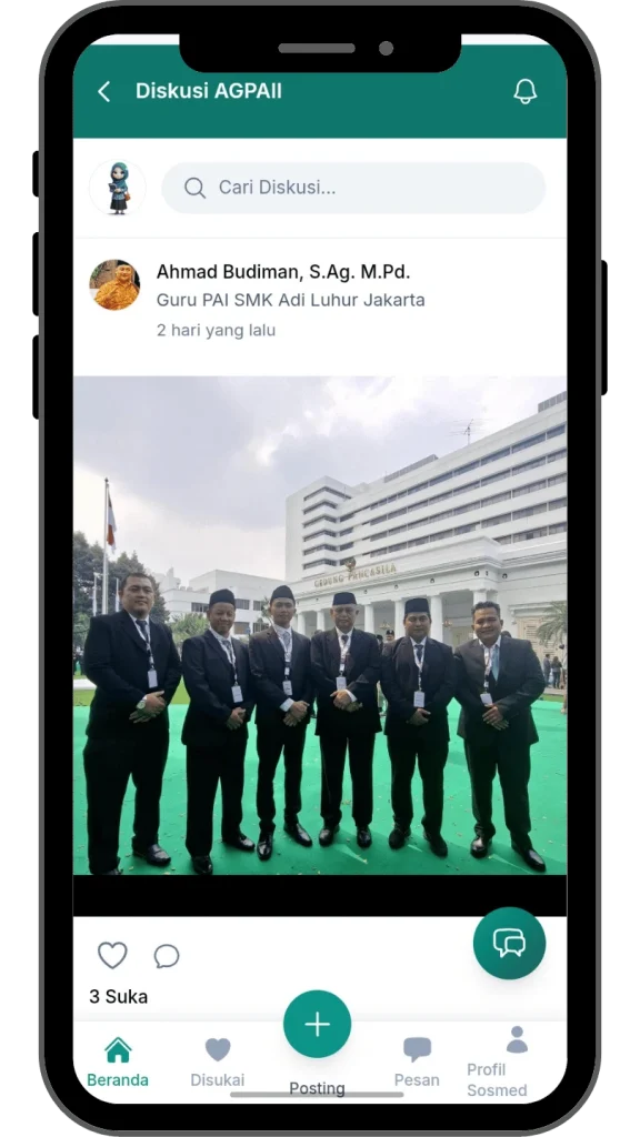 fitur sosial media aplikasi KTA digital